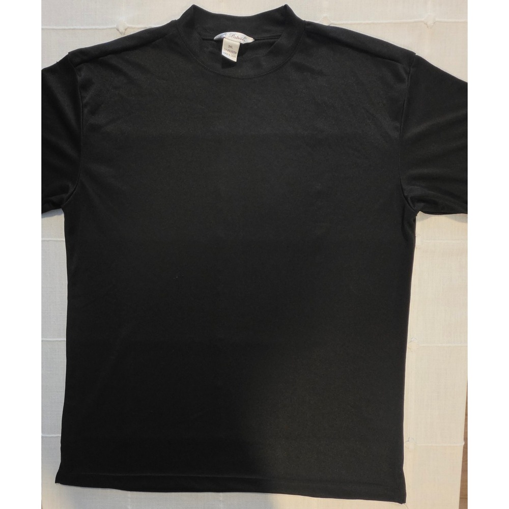 St. Patrick Womens 3XL Black Mock Neck Short Sleeve Polyester Knit Top T-Shirt